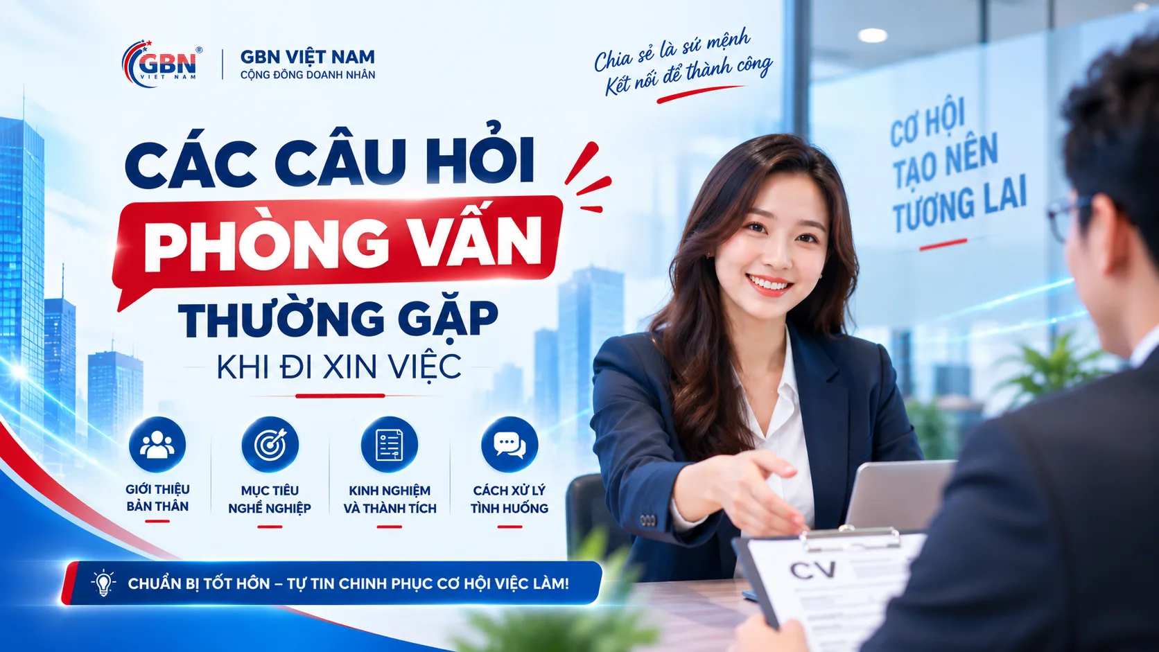 CÁC CÂU HỎI PHỎNG VẤN THƯỜNG GẶP KHI ĐI XIN VIỆC