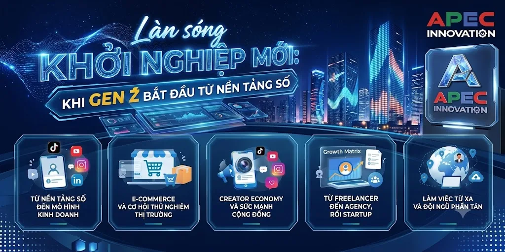 LÀN SÓNG KHỞI NGHIỆP MỚI: KHI GEN Z BẮT ĐẦU TỪ NỀN TẢNG SỐ